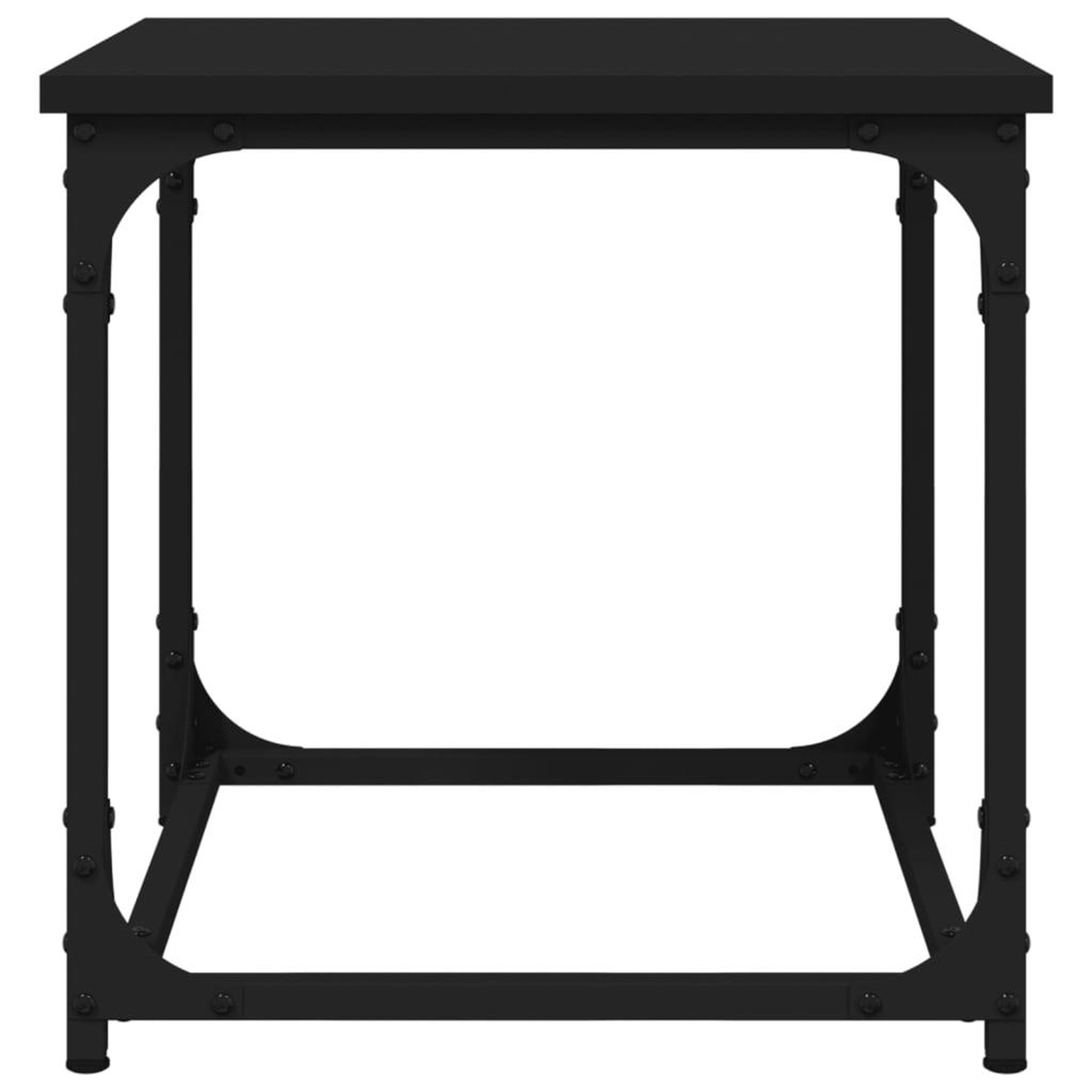 Voir la diapositive 5 : VIDAXL Table d'appoint Noir 40x40x40 cm Bois d'ingenierie
