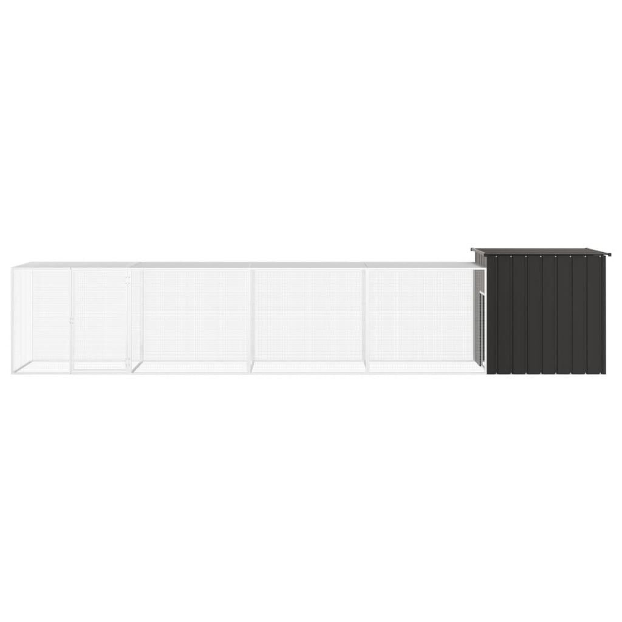 Voir la diapositive 3 : VIDAXL Poulailler Anthracite 500x91x100 cm Acier galvanise