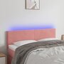 Voir la diapositive 1 : VIDAXL Tete de lit a LED Rose 144x5x78/88 cm Velours
