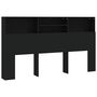 Voir la diapositive 2 : VIDAXL Armoire de tete de lit Noir 180x19x103,5 cm