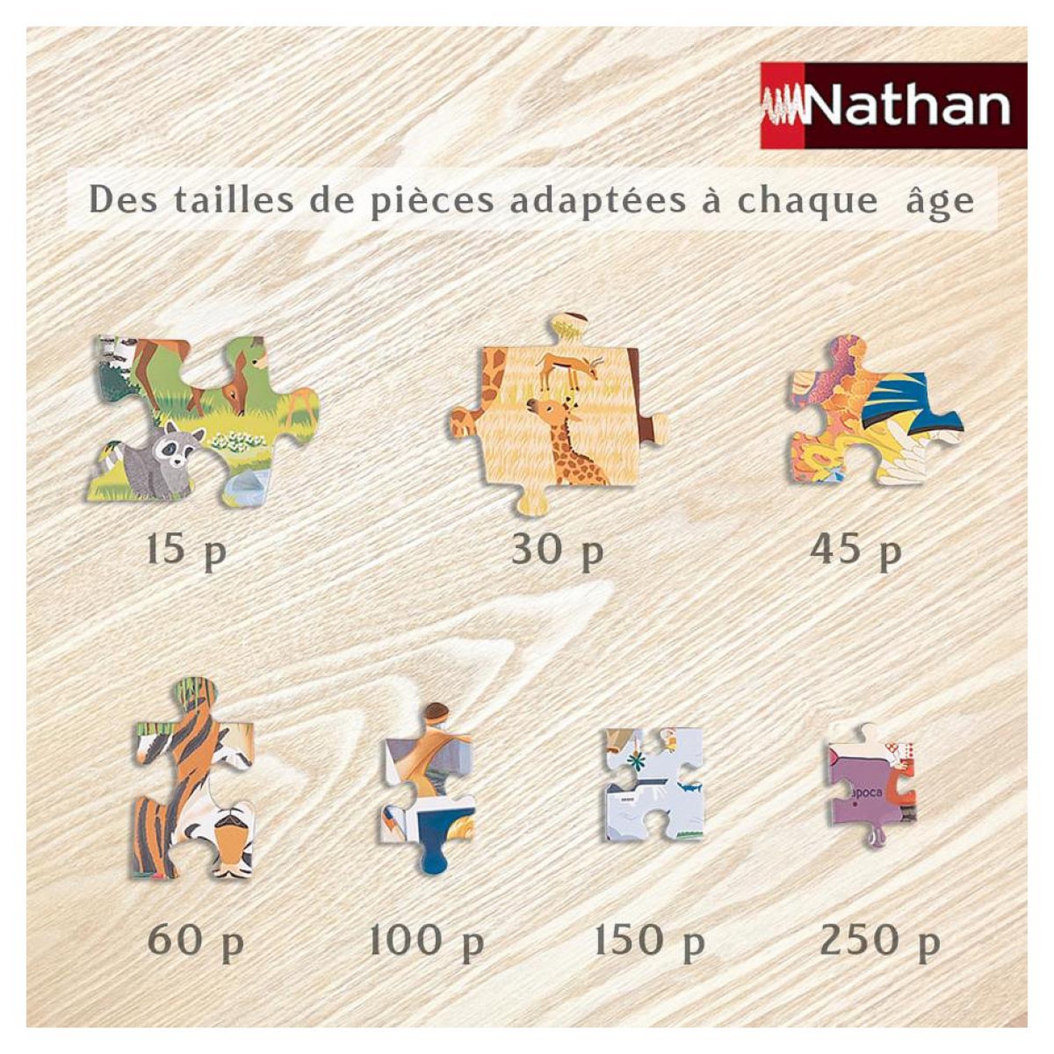 Voir la diapositive 5 : Nathan Puzzle cadre 15 p  les animaux de la foret