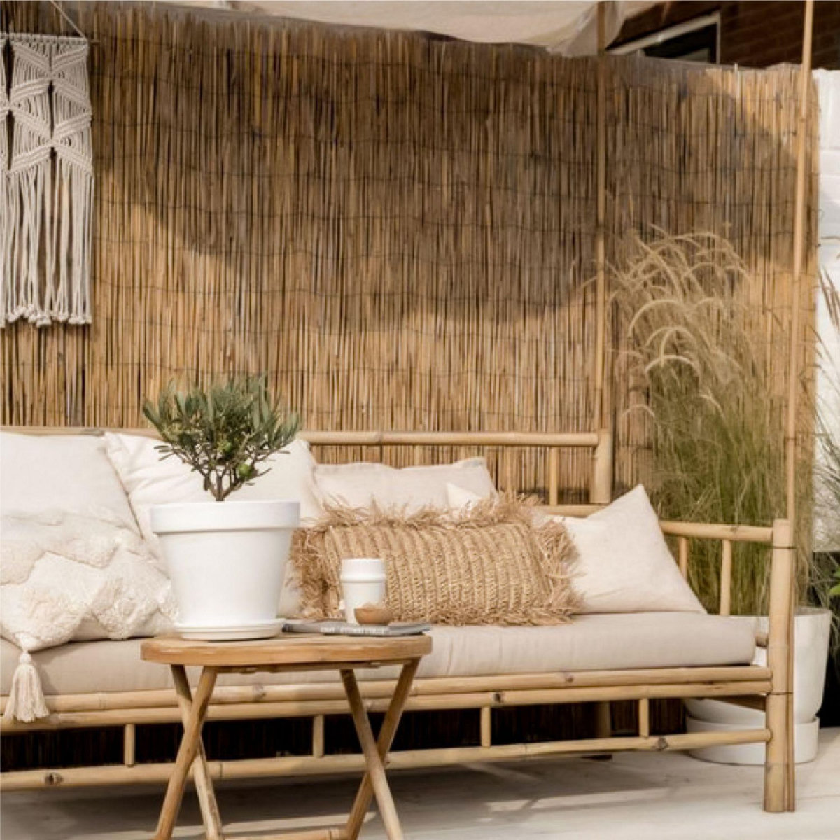 LINXOR Canisse, brise vue occultant en roseau fendu