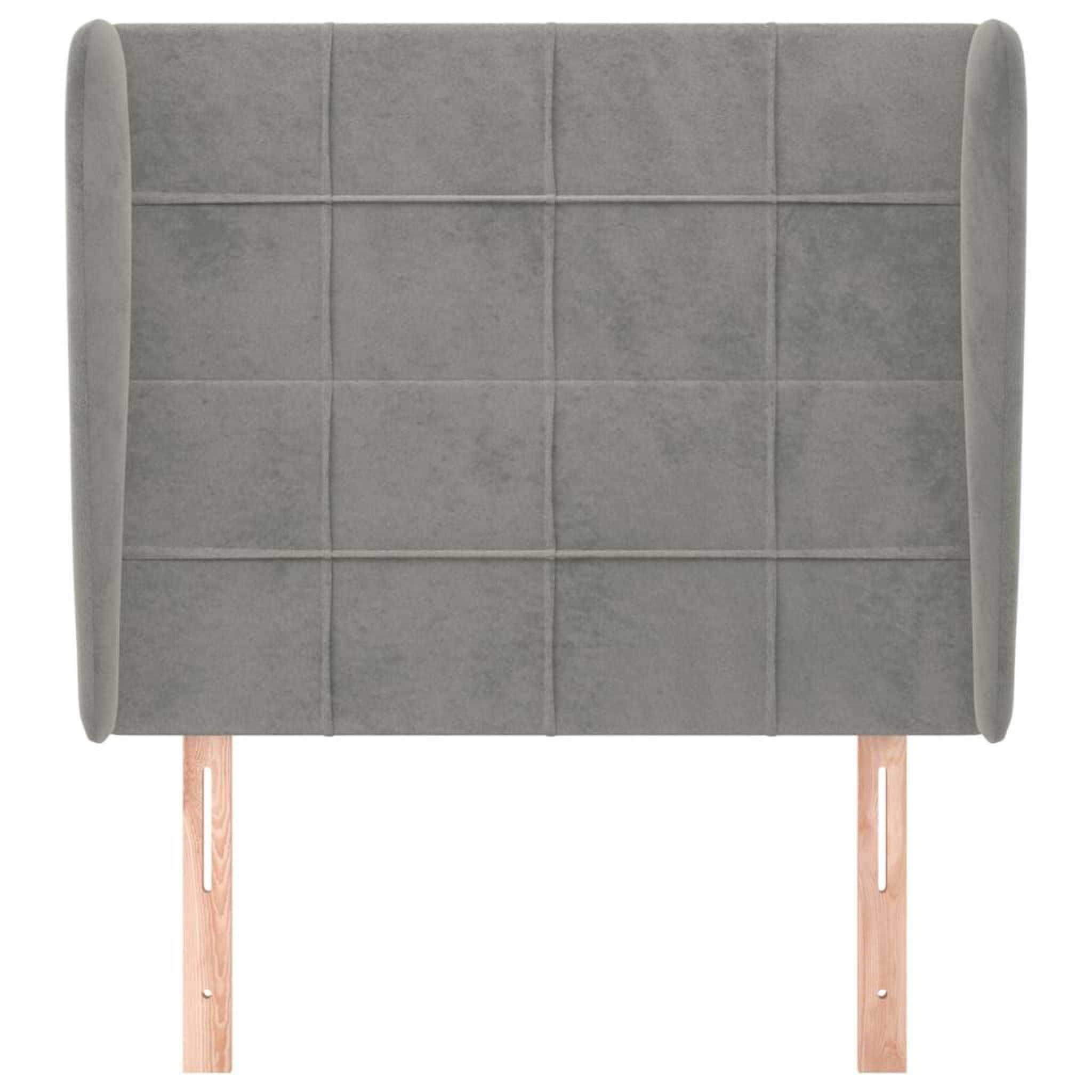 Voir la diapositive 3 : VIDAXL Tete de lit avec oreilles Gris clair 93x23x118/128 cm Velours