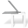 Voir la diapositive 3 : ID MARKET Table à manger extensible rectangle DONA 4-8 personnes plateau effet béton 80-160 cm