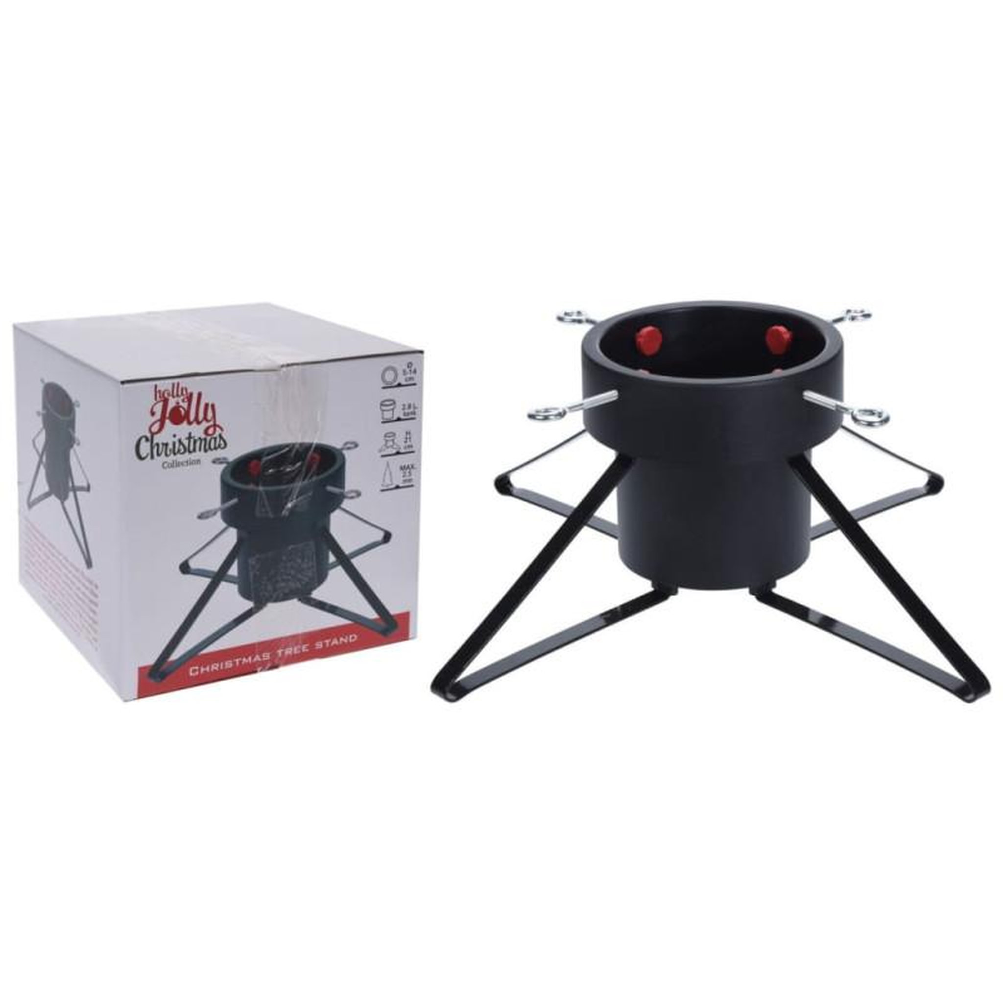 Voir la diapositive 2 : AMBIANCE Ambiance Support de sapin de Noël Noir 2,5 m