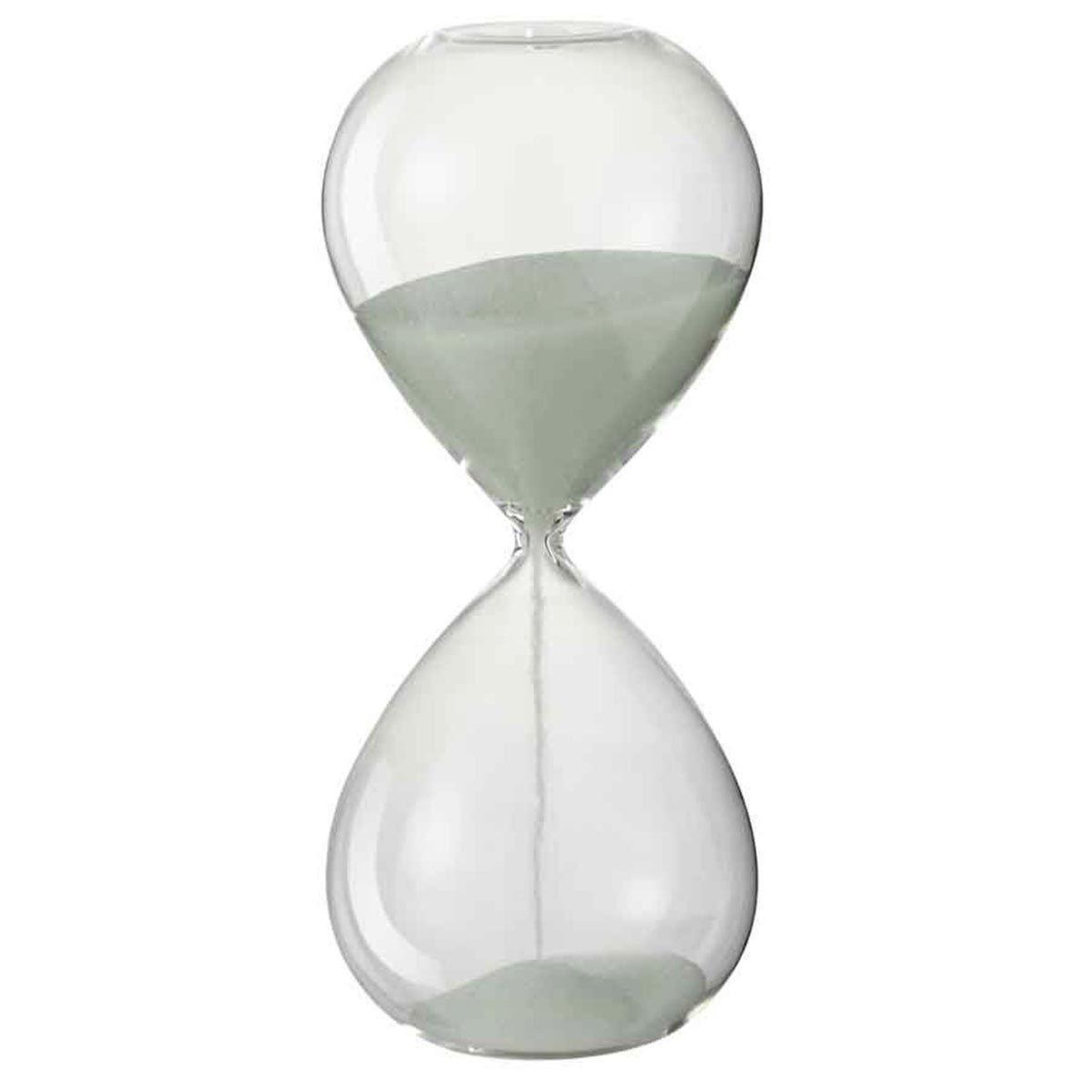J-LINE Sablier déco  verre  24cm blanc