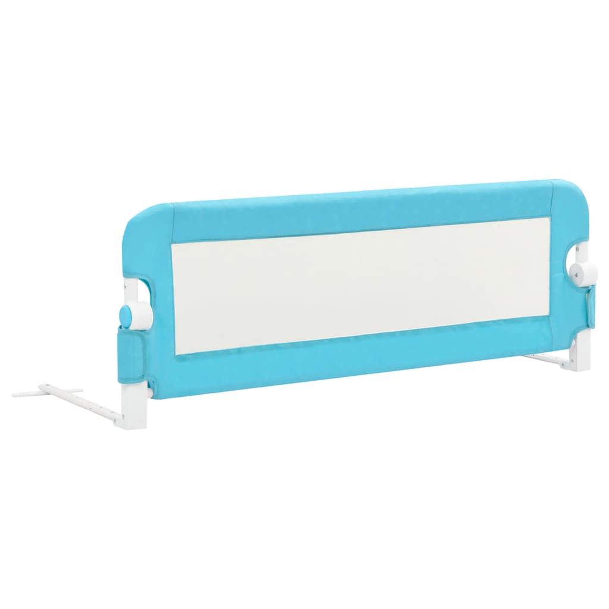 Voir la diapositive 2 : VIDAXL Barriere de securite de lit d'enfant Bleu 120x42 cm Polyester