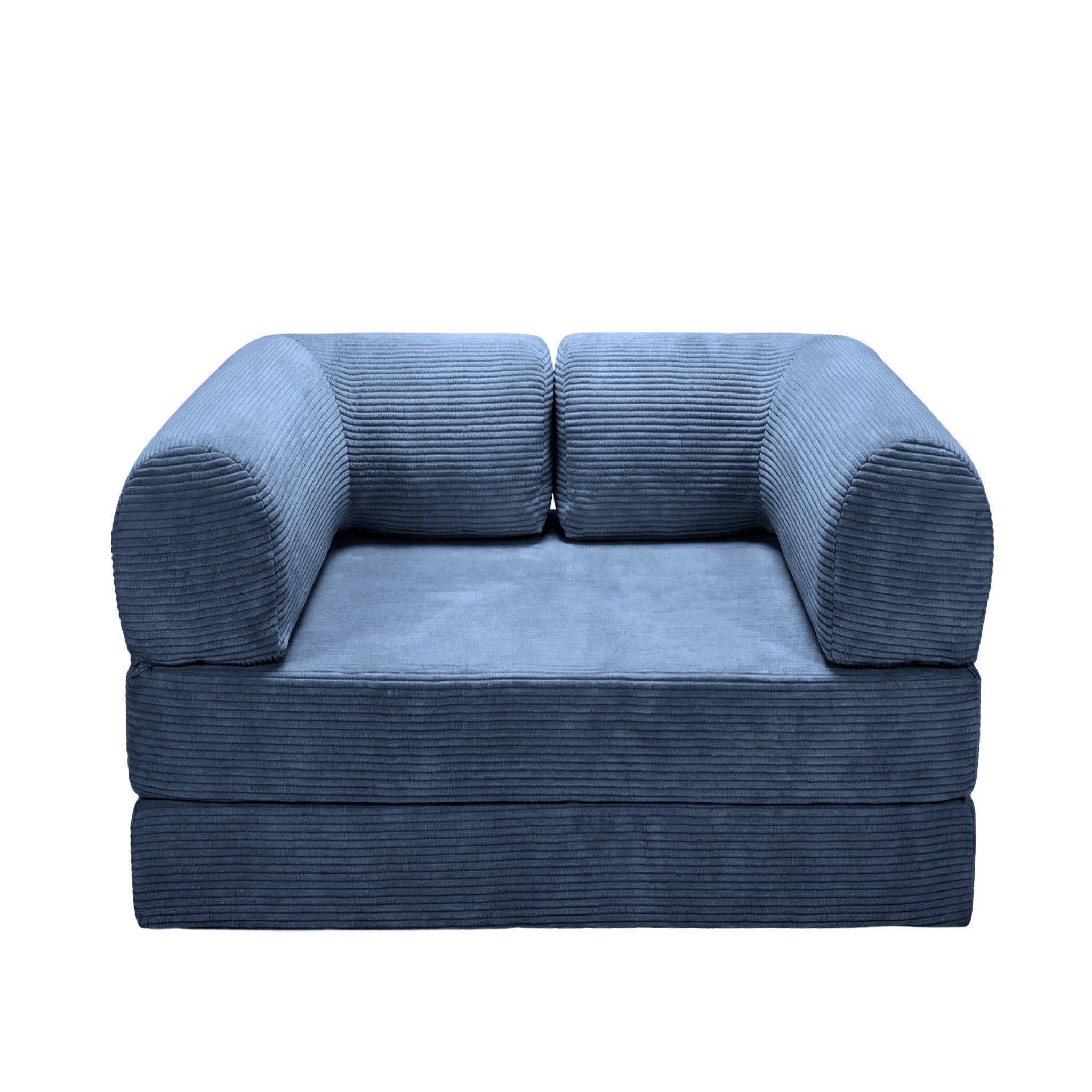 CASANOVA PARIS Amara - canapé droit convertible velours côtelé 3 places. Coloris disponibles : Jaune, Orange, Bleu, Vert, Gris, Beige