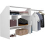 Voir la diapositive 1 : MARKET24 Kit dressing sous comble ARTIC EKIPA - Décor mélaminé blanc - 1 penderie - L197 x P50 x H94 cm
