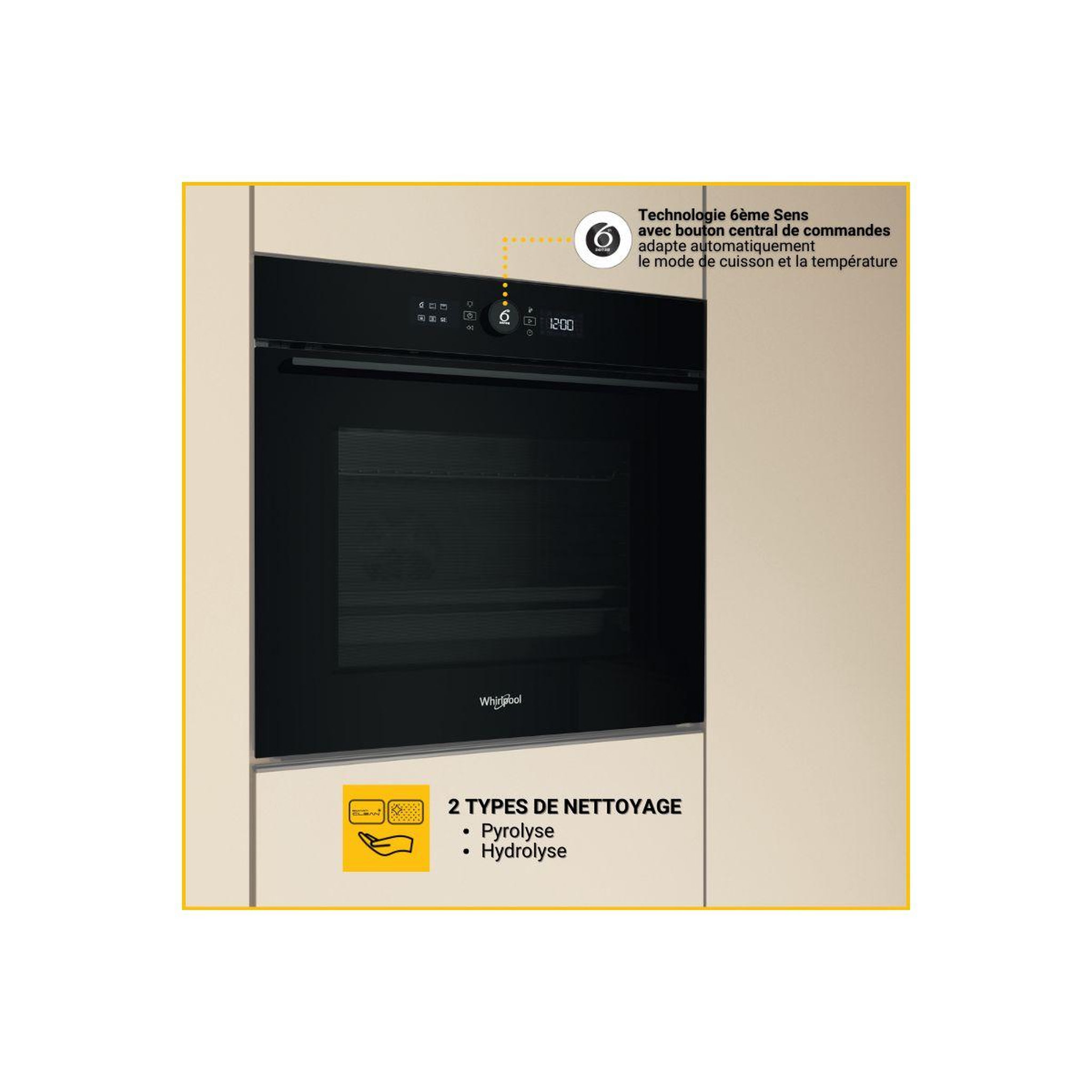 Voir la diapositive 3 : Whirlpool Four encastrable fonction vapeur wk5bafs81pm1s