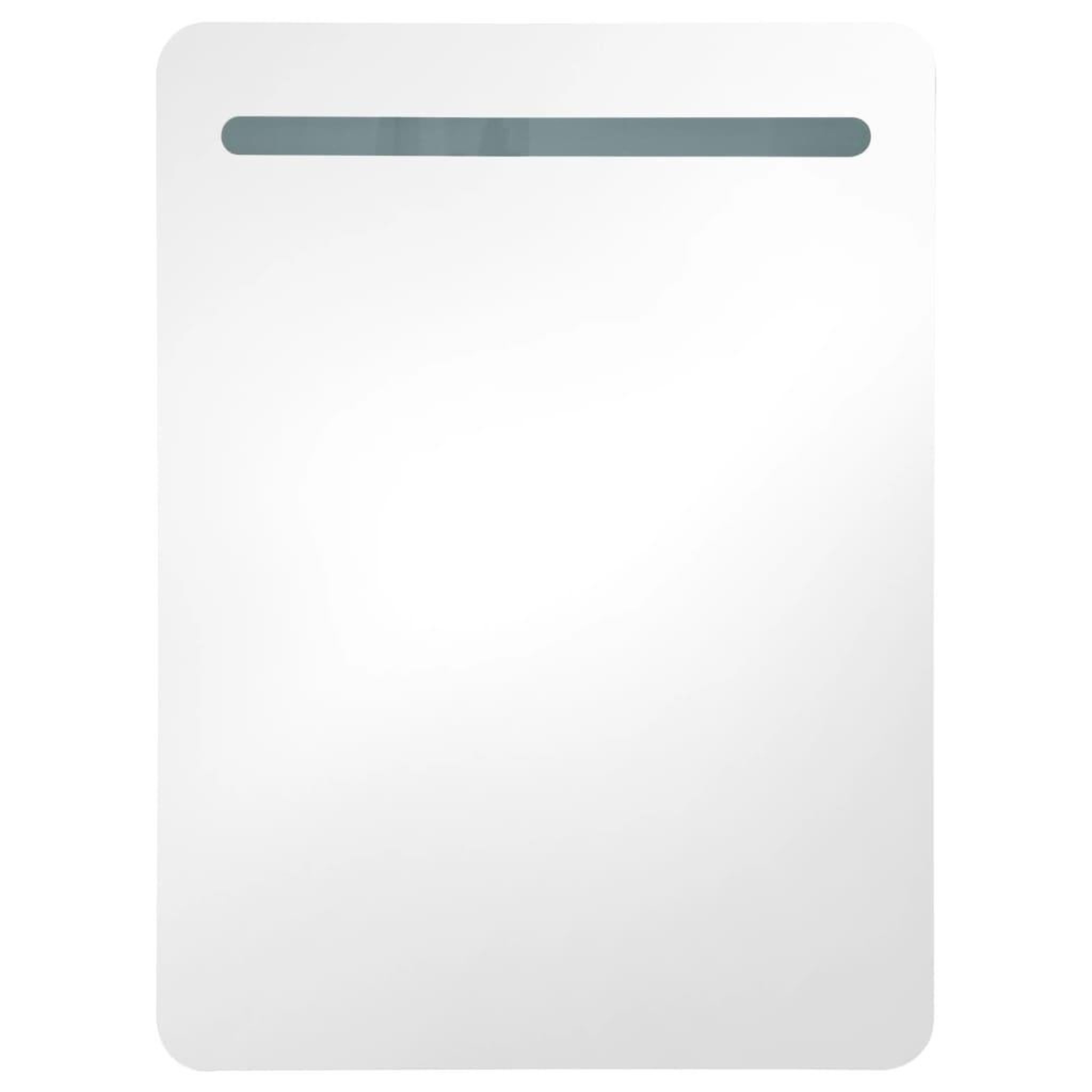 Voir la diapositive 4 : VIDAXL Armoire de salle de bain a miroir LED blanc et chene 60x11x80cm