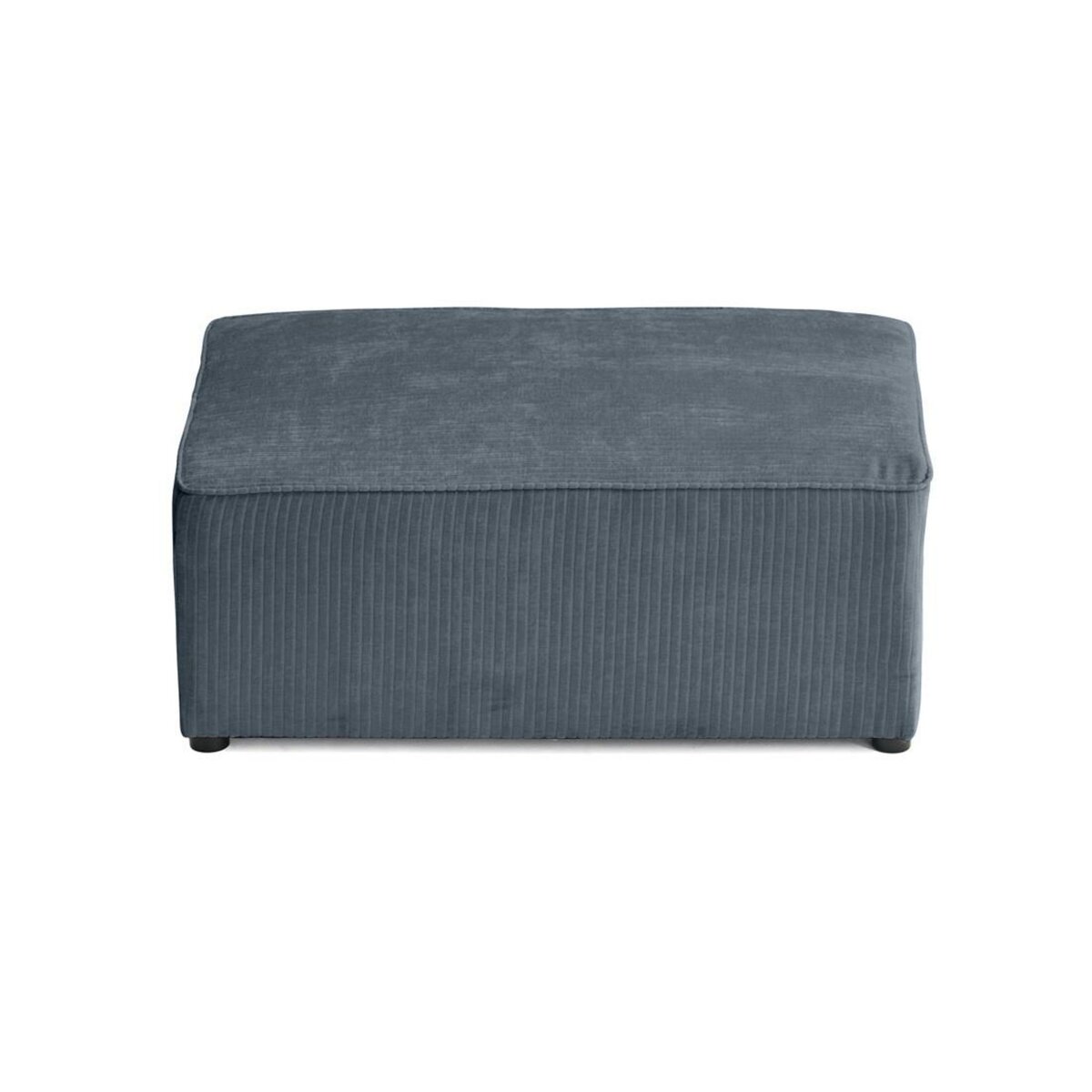 BEST MOBILIER Topaze - pouf - en velours côtelé plat