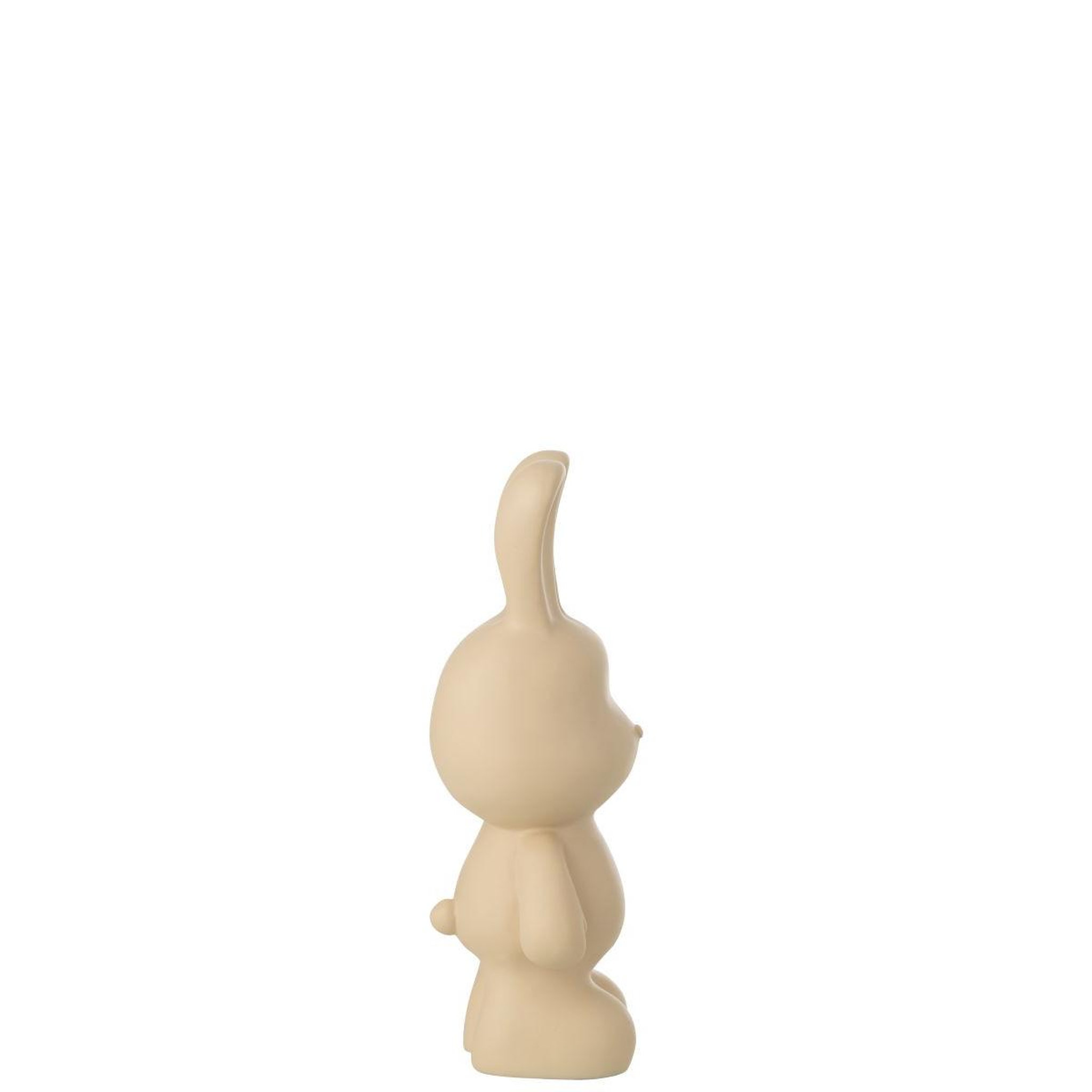 Voir la diapositive 2 : J-LINE Statuette lapin en résine  eddy  36cm beige