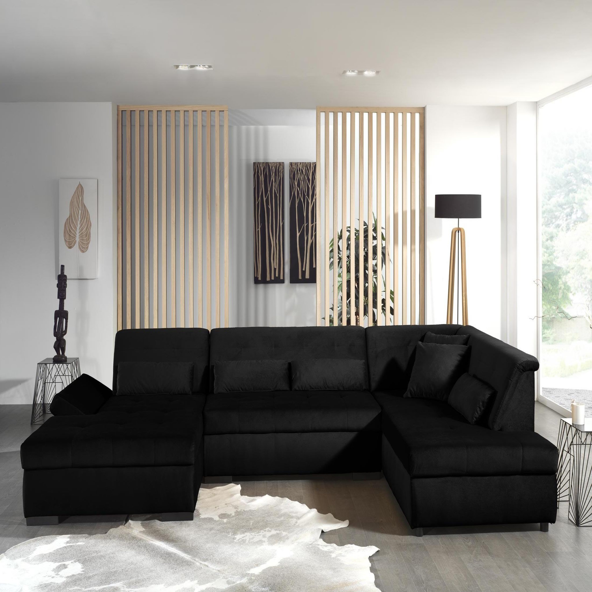Voir la diapositive 5 : LISA DESIGN Vermont - canapé panoramique d'angle droit - 7 places - xxl - en velours