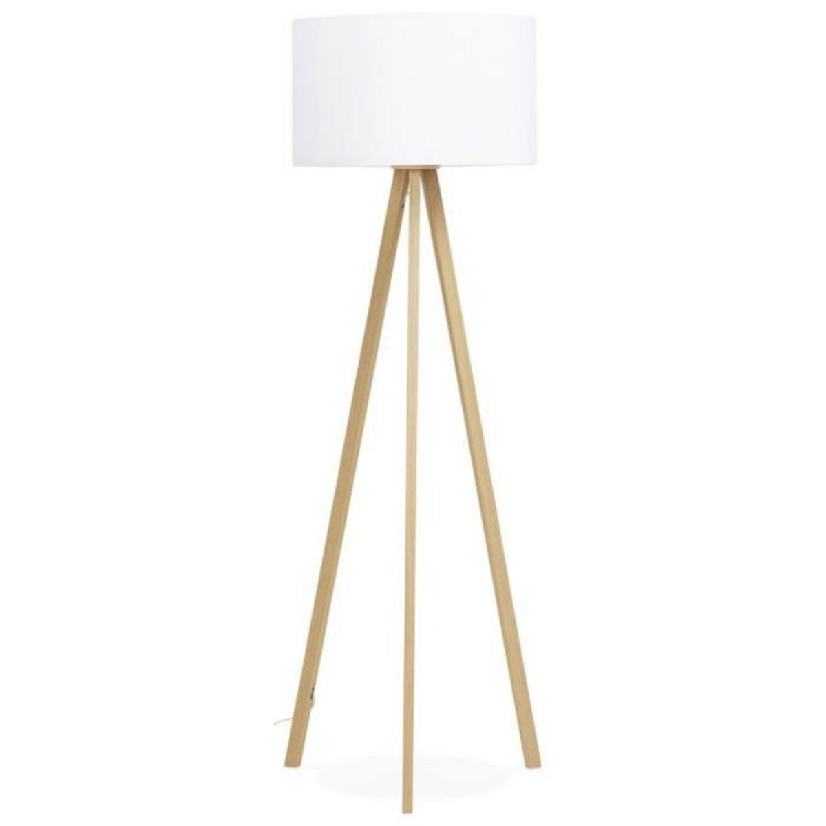 Paris Prix Lampadaire Trépied  Fidelio  159cm Naturel & Blanc