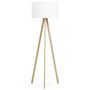 Voir la diapositive 4 : Paris Prix Lampadaire Trépied  Fidelio  159cm Naturel & Blanc