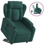 Voir la diapositive 2 : VIDAXL Fauteuil inclinable vert fonce tissu