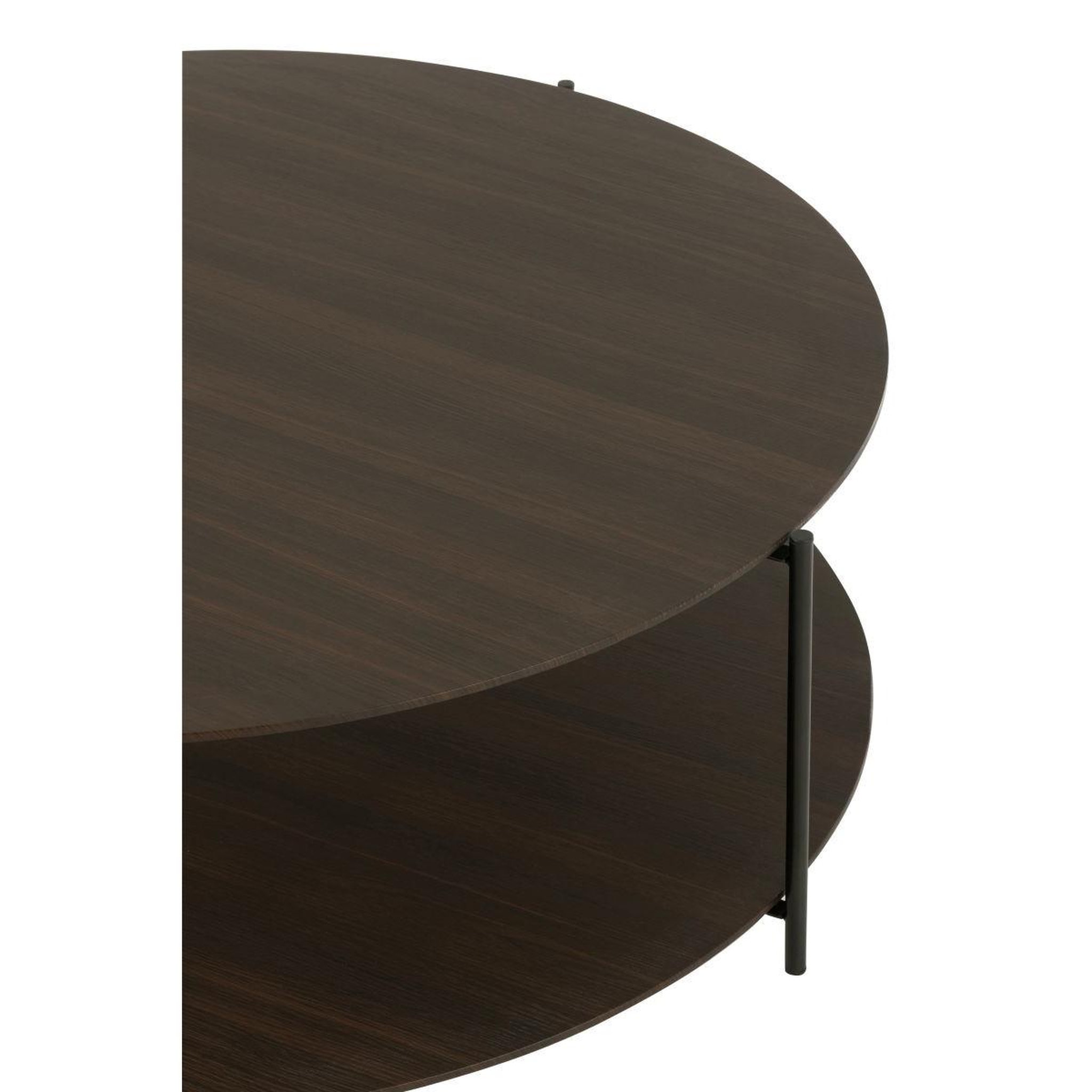 Voir la diapositive 3 : J-LINE Table basse design  rodolfo  113cm marron foncé