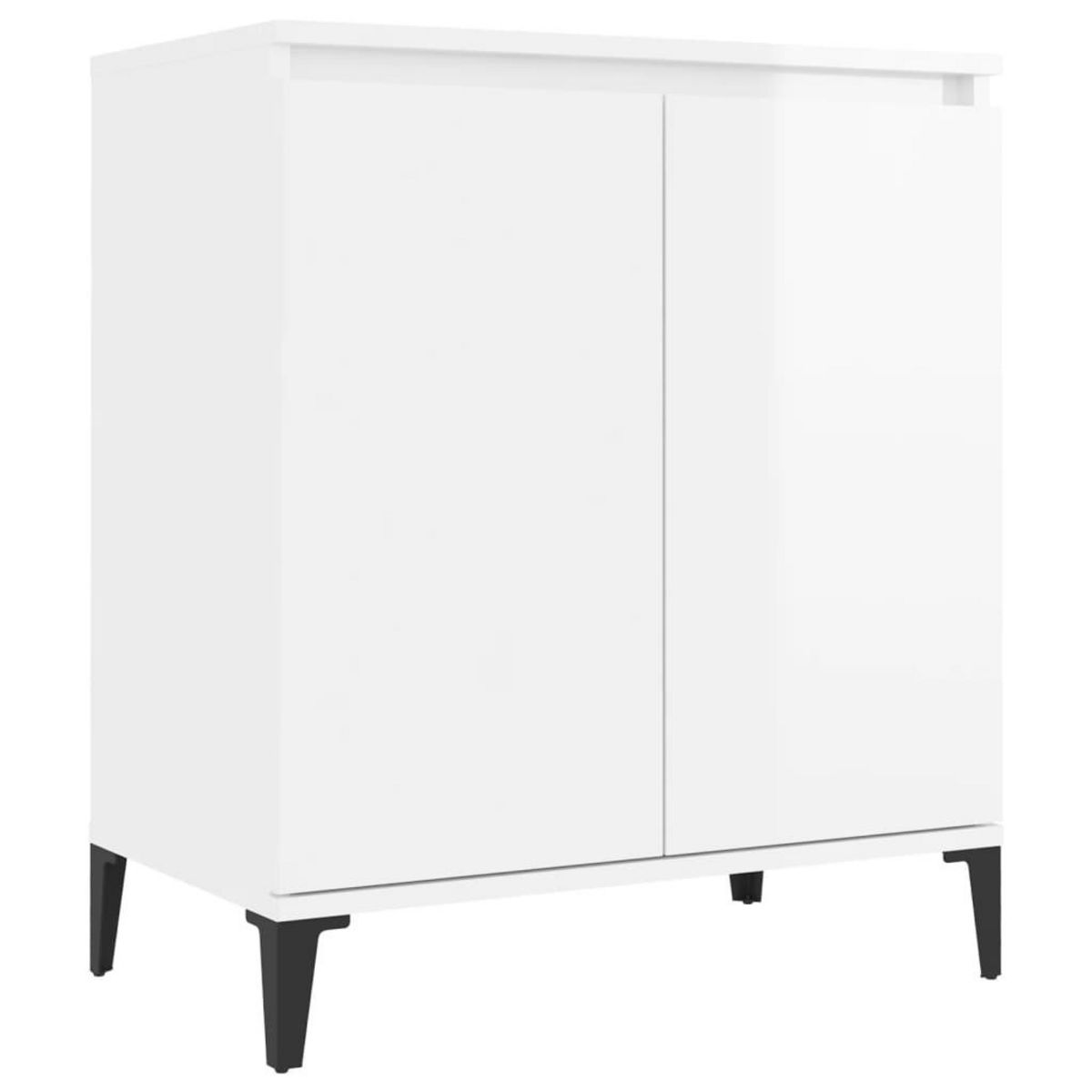 VIDAXL Buffet blanc brillant 60x35x70 cm bois d'ingenierie