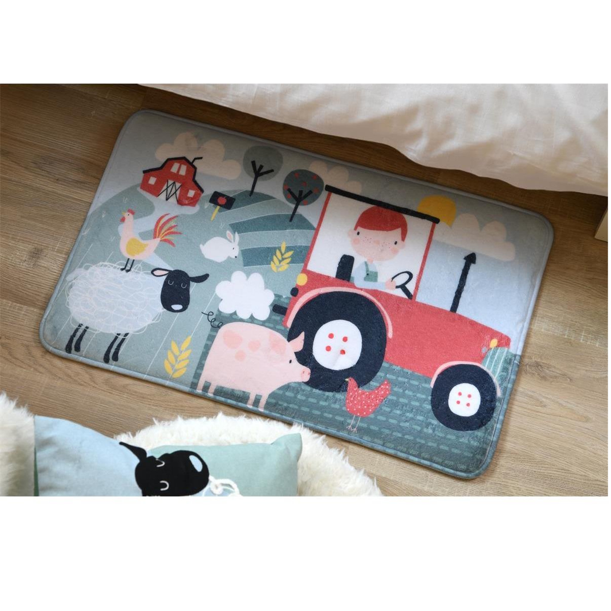 Voir la diapositive 2 : Eden Tapis velours tom a la ferme design et moderne