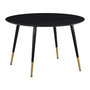 Voir la diapositive 1 : Paris Prix Table à Manger Ronde  Dipp  115cm Noir & Or