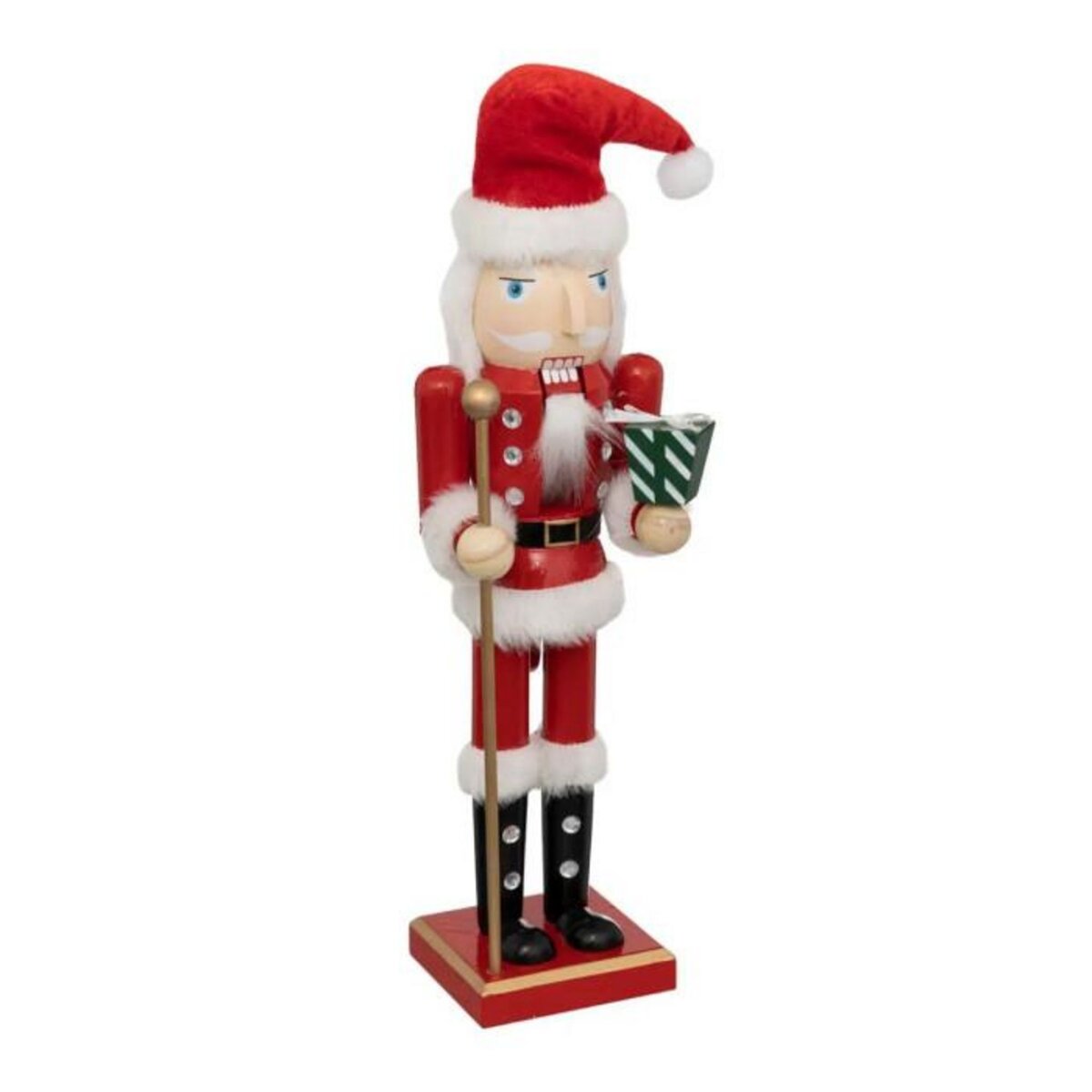 ATMOSPHERA Personnage Déco Casse Noisette  Père Noël  38cm Rouge