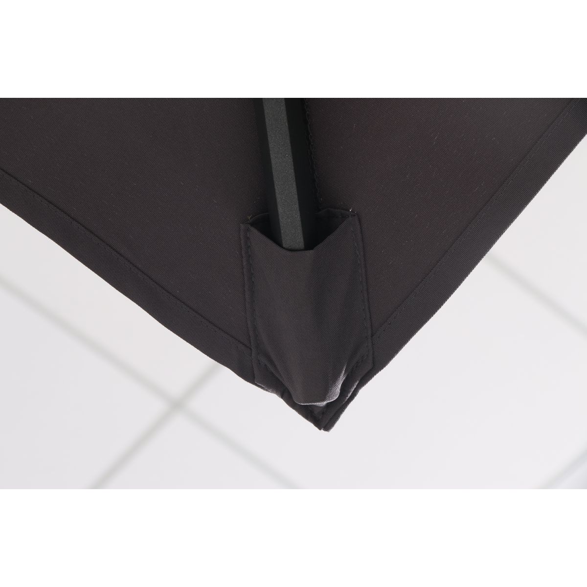 CREADOR Parasol déporté aluminium 3x3m gris anthracite VARIO