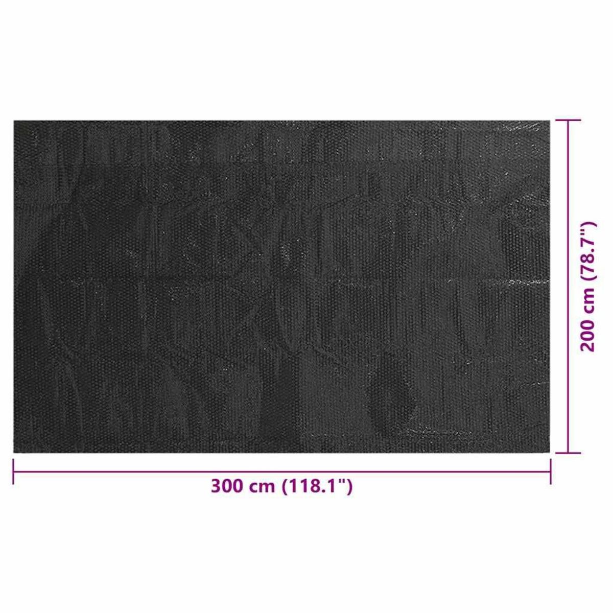 VIDAXL Couverture de piscine Noir 300 x 200 cm PE