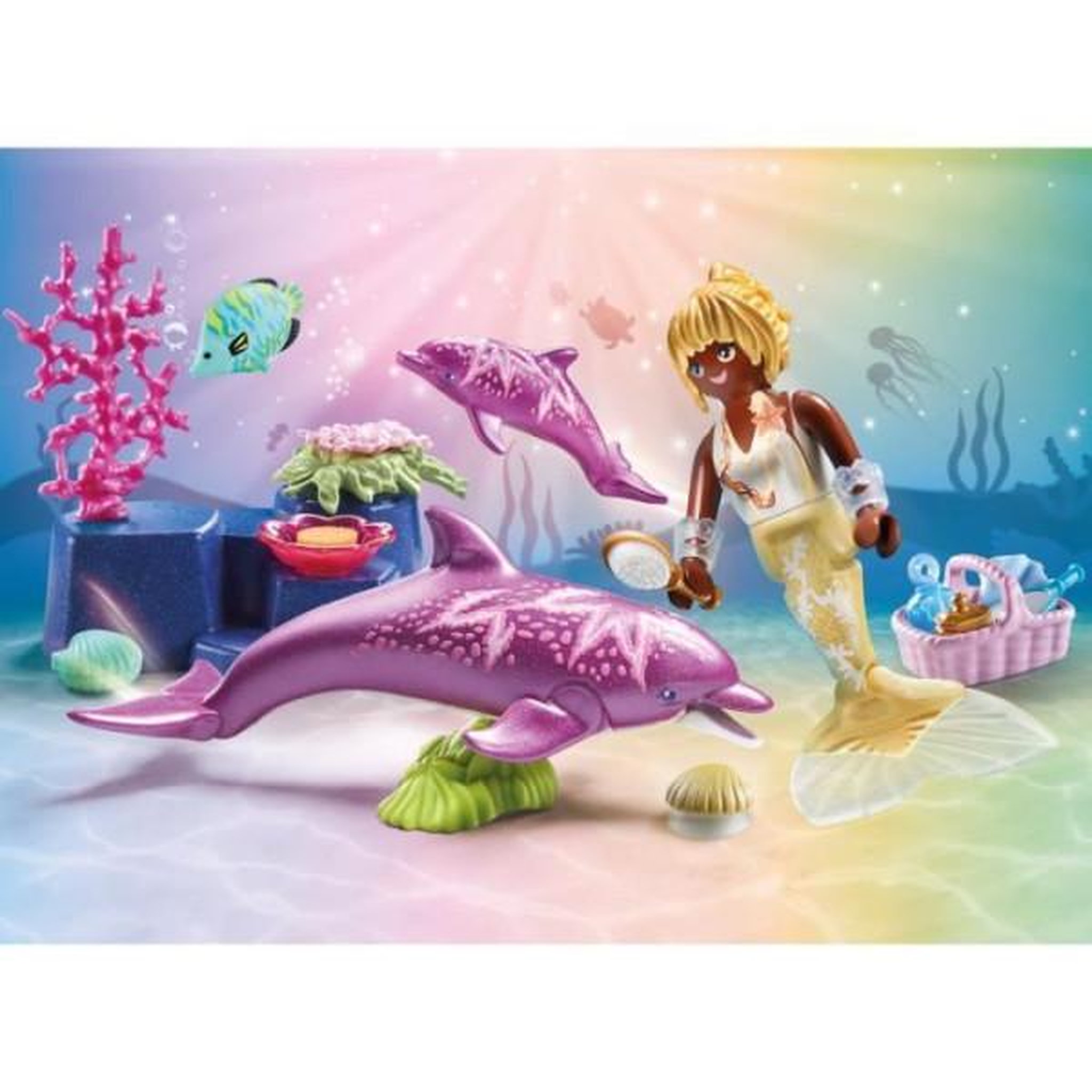 Voir la diapositive 2 : PLAYMOBIL PLAYMOBIL 71501 Sirene avec dauphins