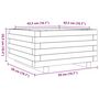 Voir la diapositive 6 : VIDAXL Jardiniere 50x50x26,5 cm bois de pin impregne