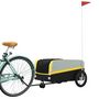 Voir la diapositive 3 : VIDAXL Remorque de vélo noir et jaune 45 kg fer