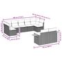 Voir la diapositive 3 : VIDAXL Salon de jardin avec coussins 9 pcs beige resine tressee