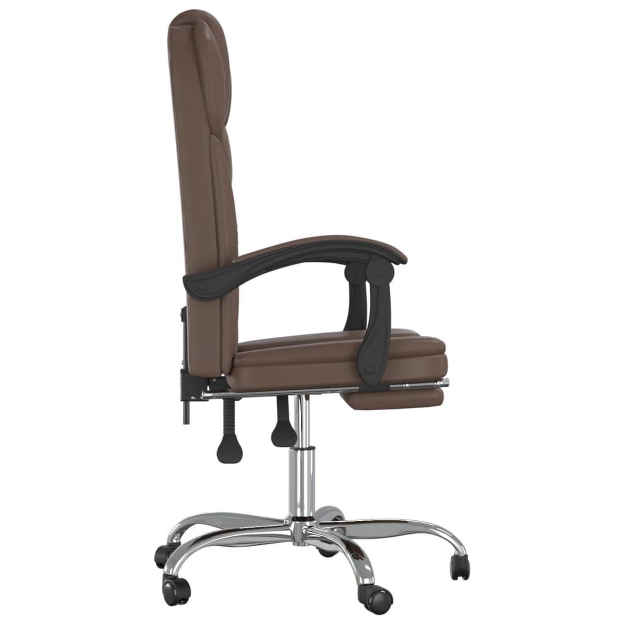 Voir la diapositive 4 : VIDAXL Fauteuil inclinable de bureau Marron Similicuir