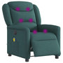 Voir la diapositive 3 : VIDAXL Fauteuil de massage inclinable electrique Vert fonce Tissu