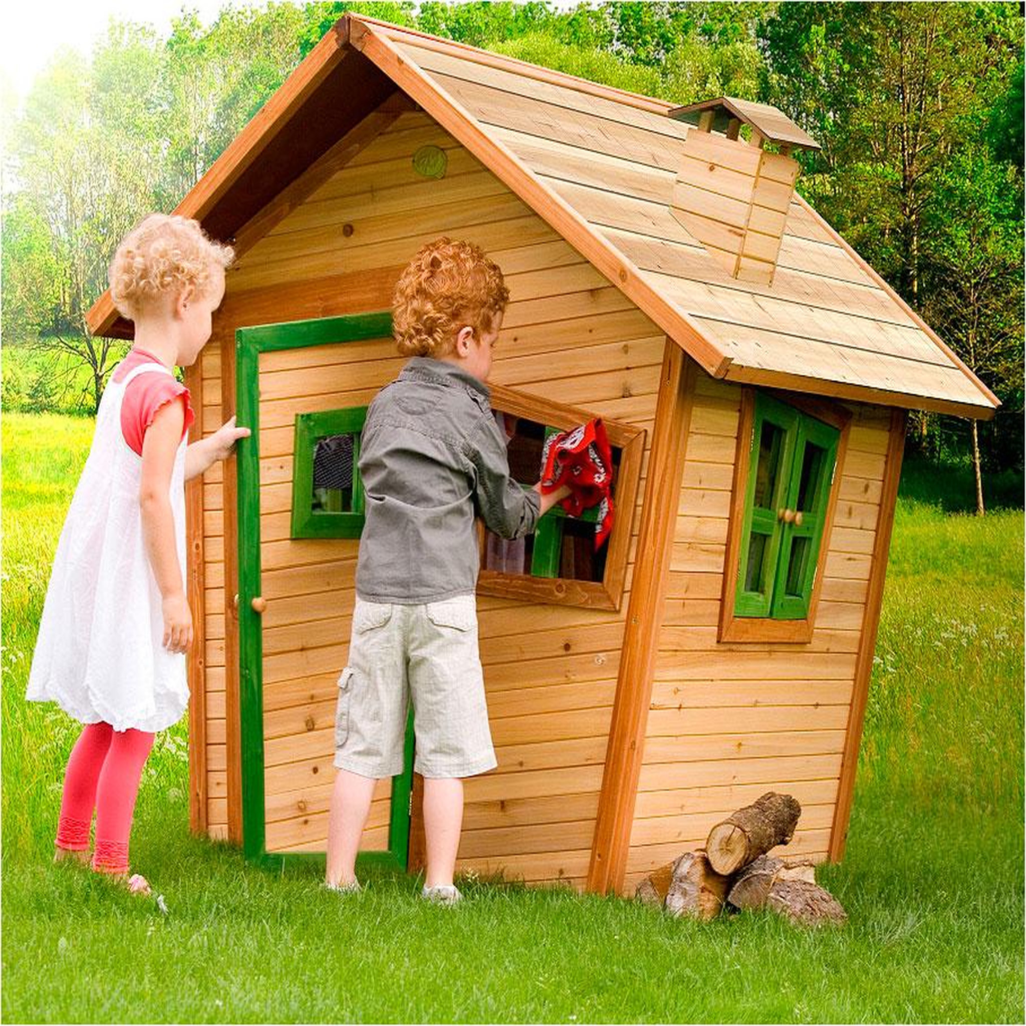 AXI Cabane de jardin pour enfant - Bois - H1.42m - ALICE