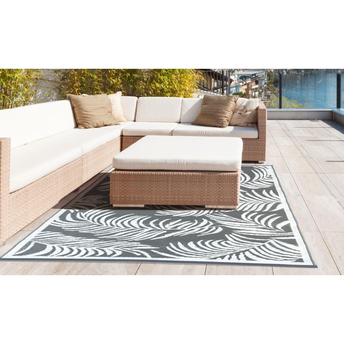 Inkazen Tapis extérieur - 160x240cm - Gris - HAWAI