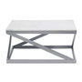 Voir la diapositive 3 : Paris Prix Table Basse Design  Palamo  86cm Argent & Blanc
