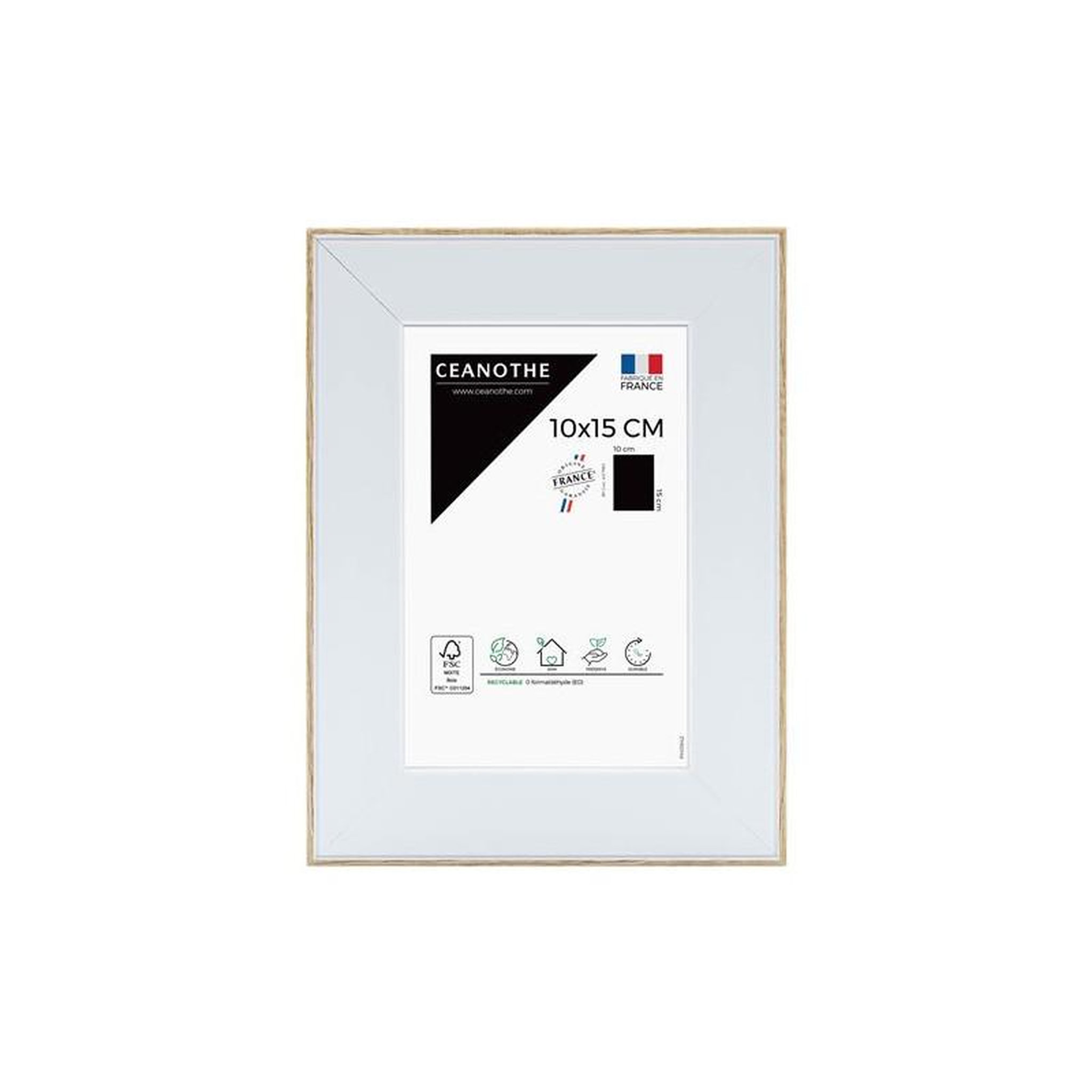 CEANOTHE Cadre photo Ceanothe Newton 10 x 15 cm Bois et Blanc
