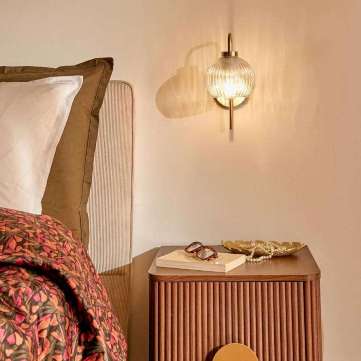 ATMOSPHERA Applique Murale en Verre  Krys  30cm Doré