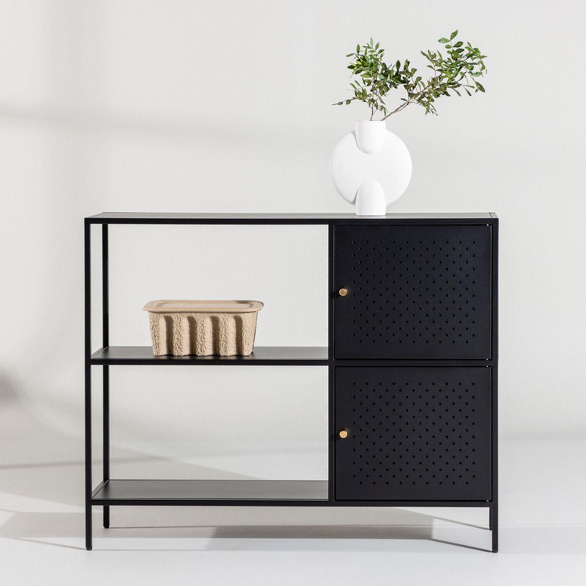 Voir la diapositive 6 : Paris Prix Console design en métal  salta  100cm noir