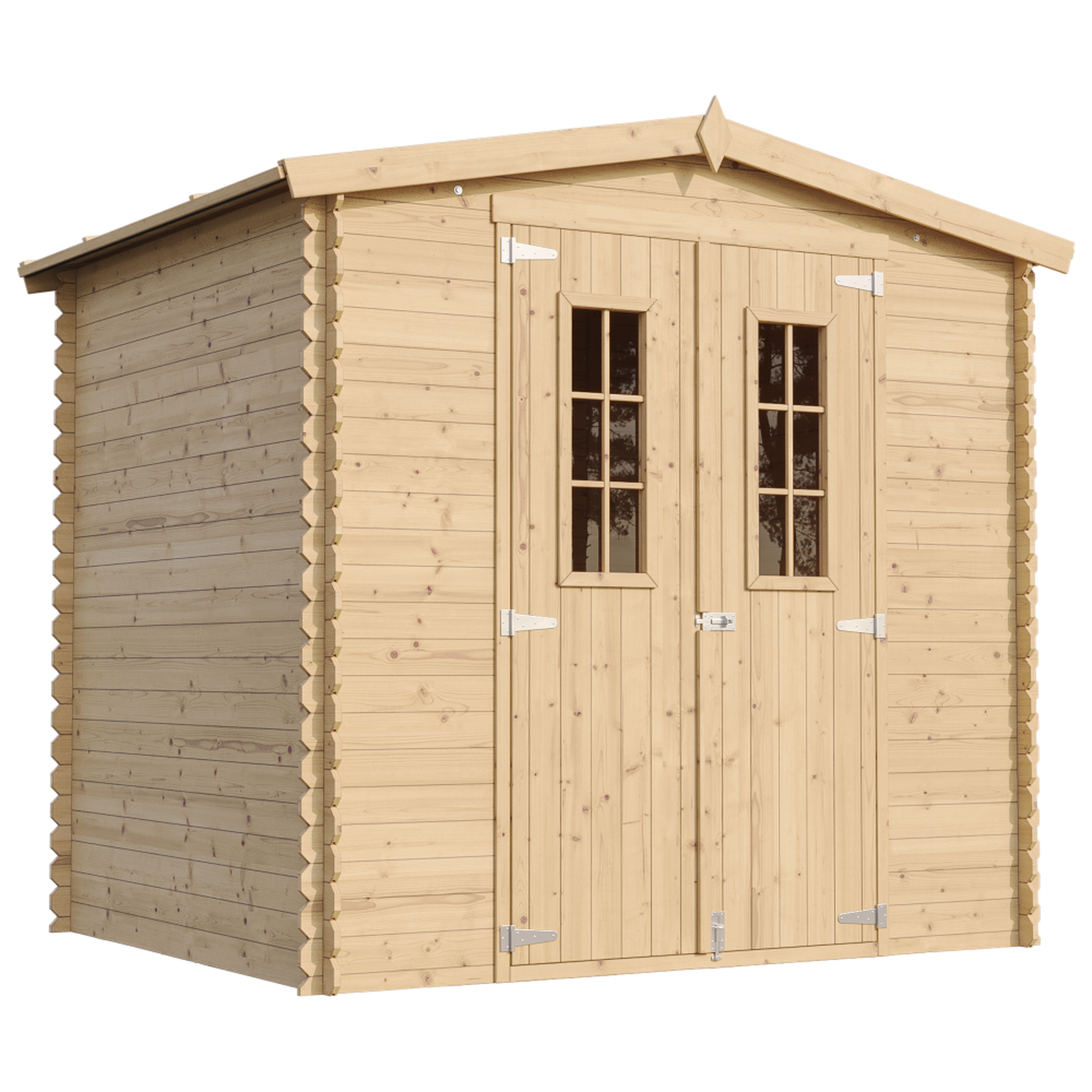 TIMBELA Abri de Jardin en Bois 4.33 m² Cabanon Jardin Exterieur à Outils et Velo avec Fenêtres M369C