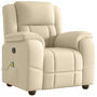 Voir la diapositive 2 : VIDAXL Fauteuil de massage inclinable Creme Tissu