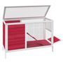Voir la diapositive 4 : VIDAXL Clapier rouge 103x44x69,5 cm bois de pin massif