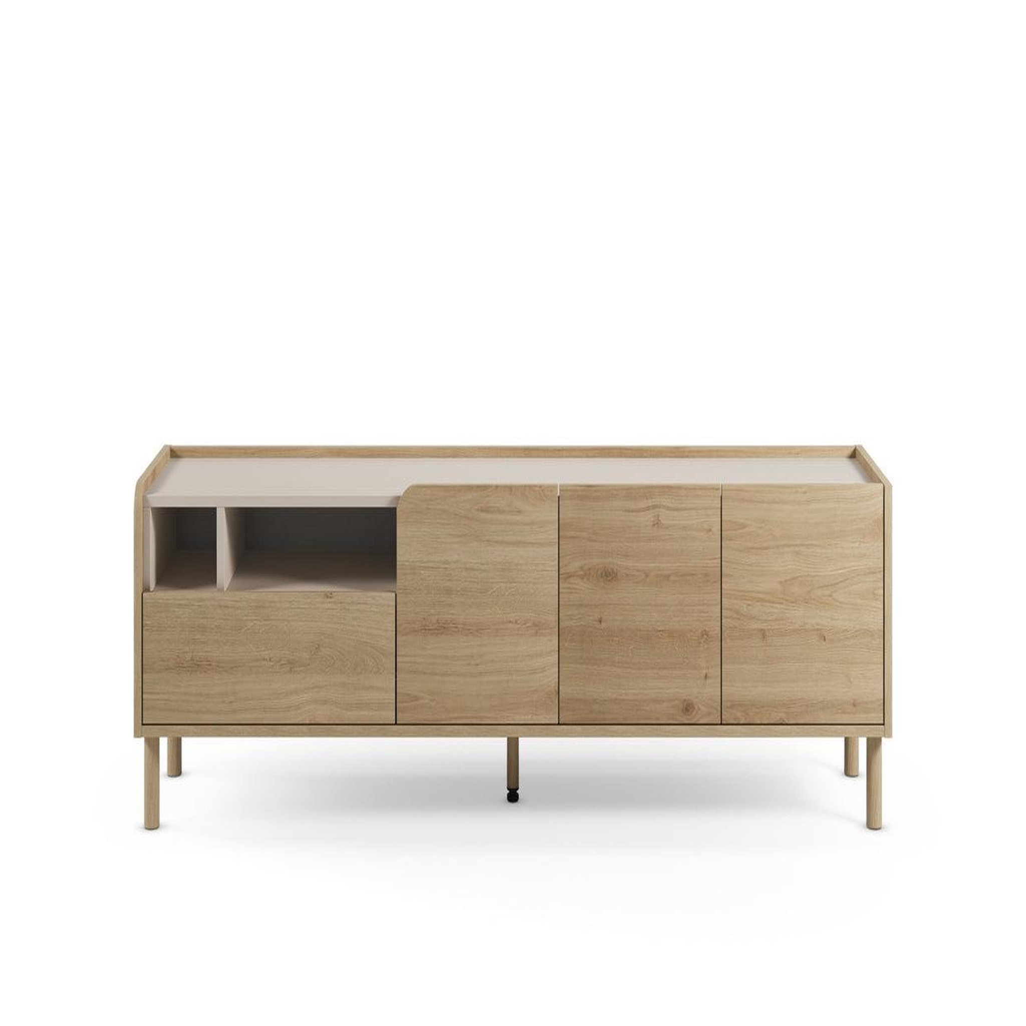 CASANOVA PARIS Isadora - meuble tv 180cm en mélamine - chêne clair