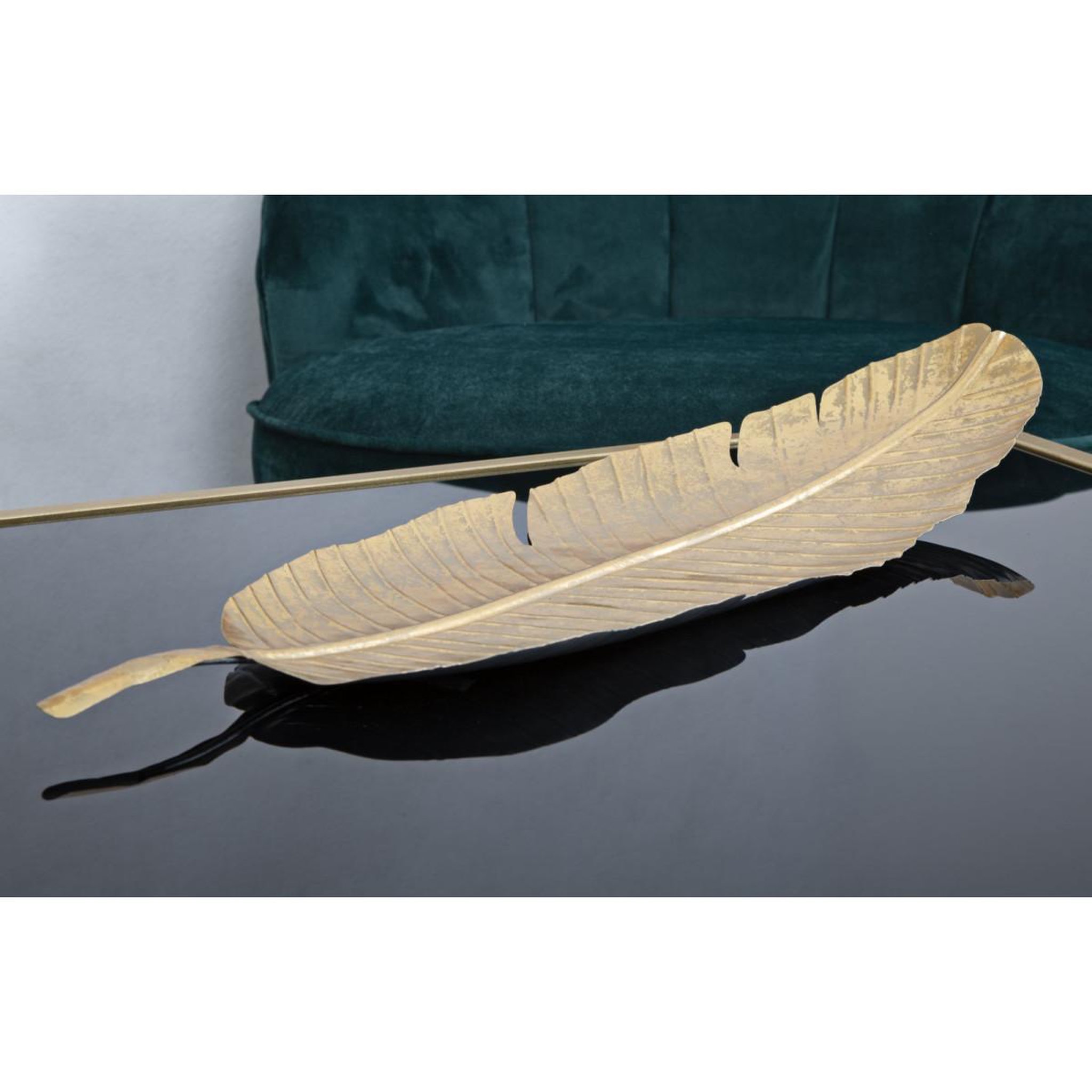 Voir la diapositive 6 : Paris Prix Vide-poche en métal  leaf  55cm or
