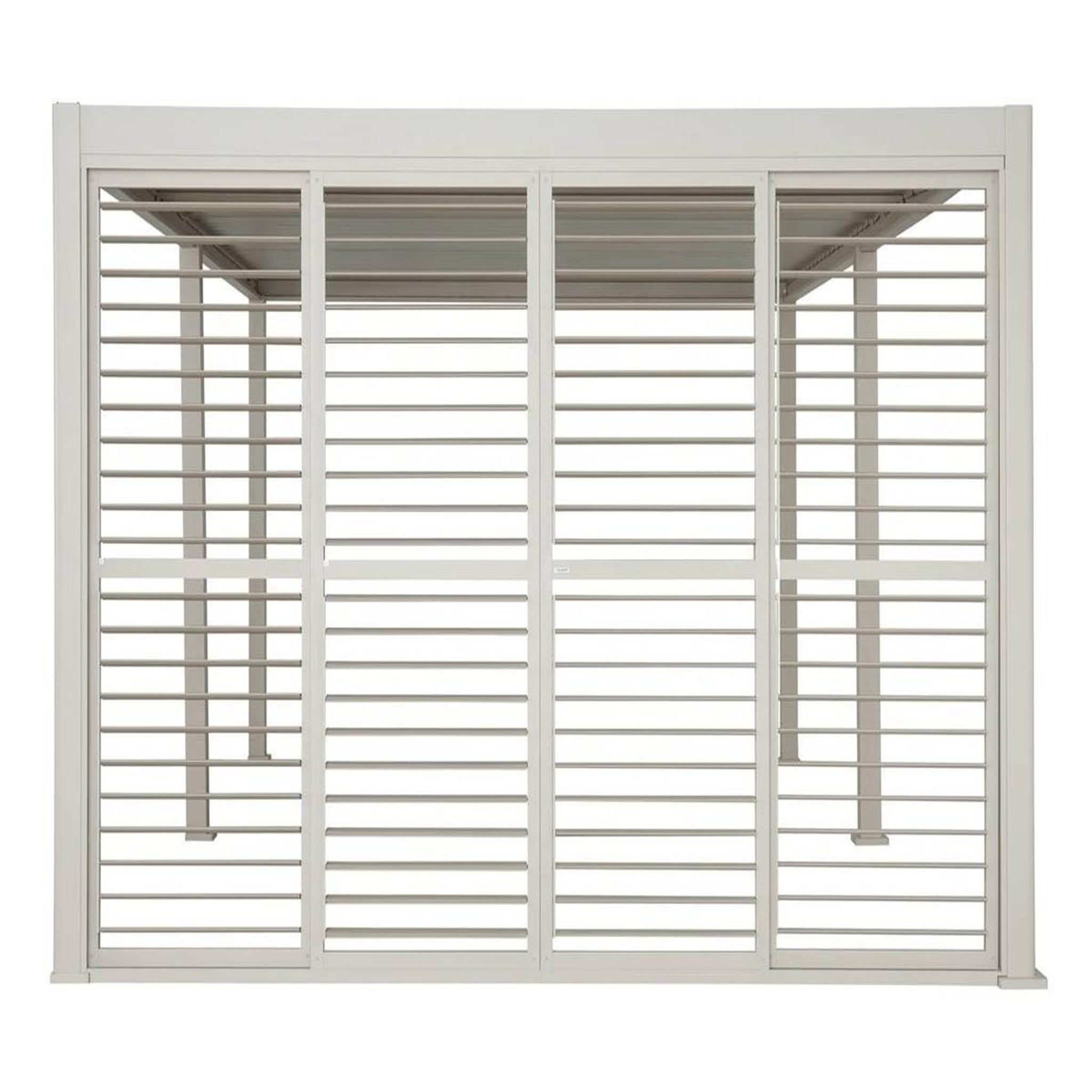 HESPERIDE Persiennes coulissantes pour pergola evora côté 4 m argile - hespéride