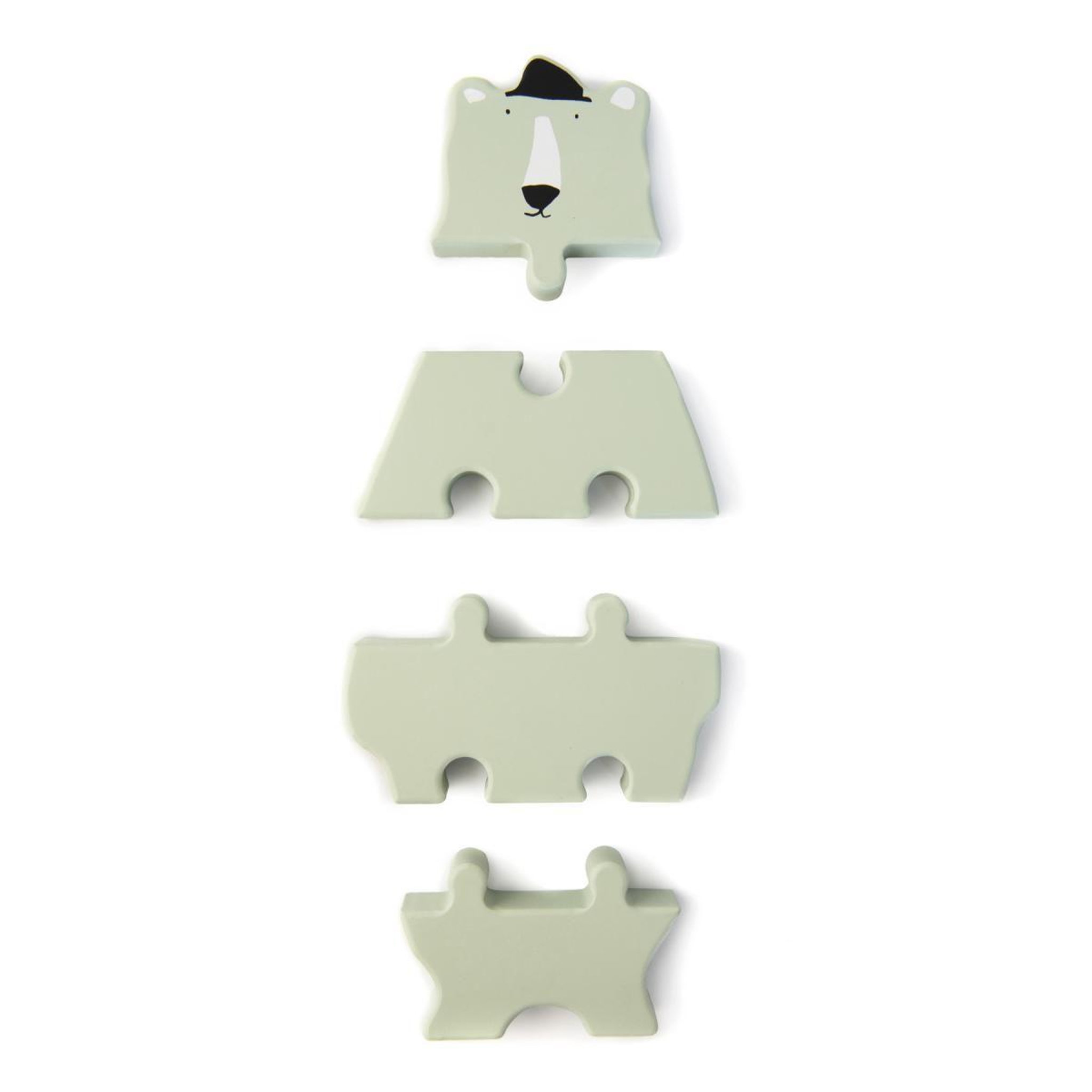Voir la diapositive 2 : Trixie Puzzle formes animaux en bois - mr polar bear
