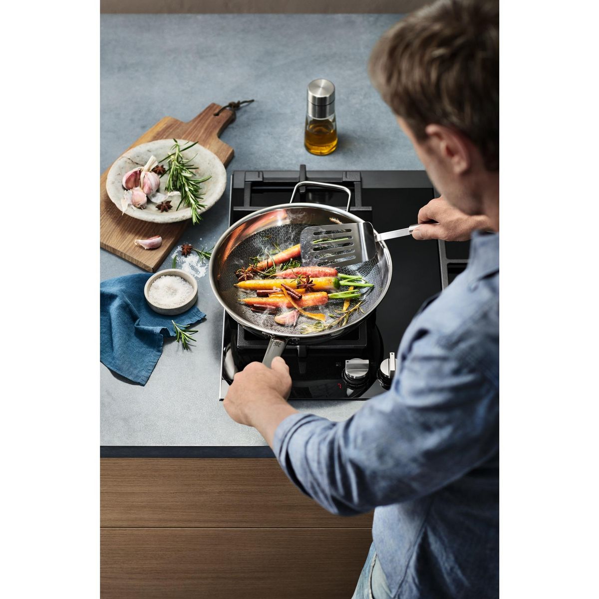 WMF Wok en inox 28cm acier - 1756486411