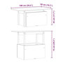 Voir la diapositive 6 : VIDAXL Table de jardin 100x50x75 cm bois de pin impregne
