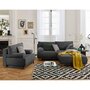 Voir la diapositive 6 : BEST MOBILIER Cristal - pouf modulable - 95 cm - en velours côtelé